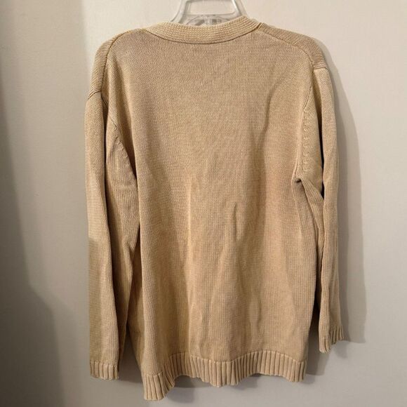 Anthropologie Demylee Sela Beige Cotton Cardigan Sweater Small - Picture 3 of 7